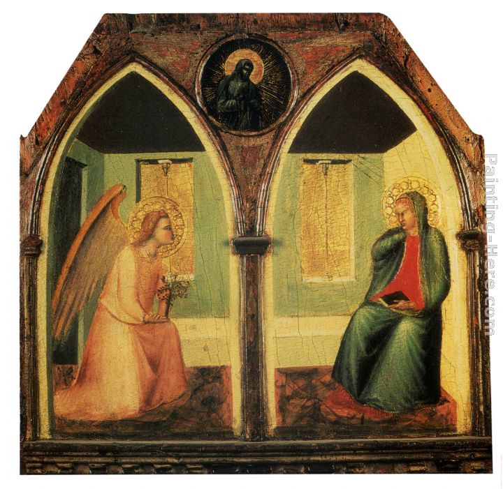 The Annunciation painting - Pietro Lorenzetti The Annunciation art painting